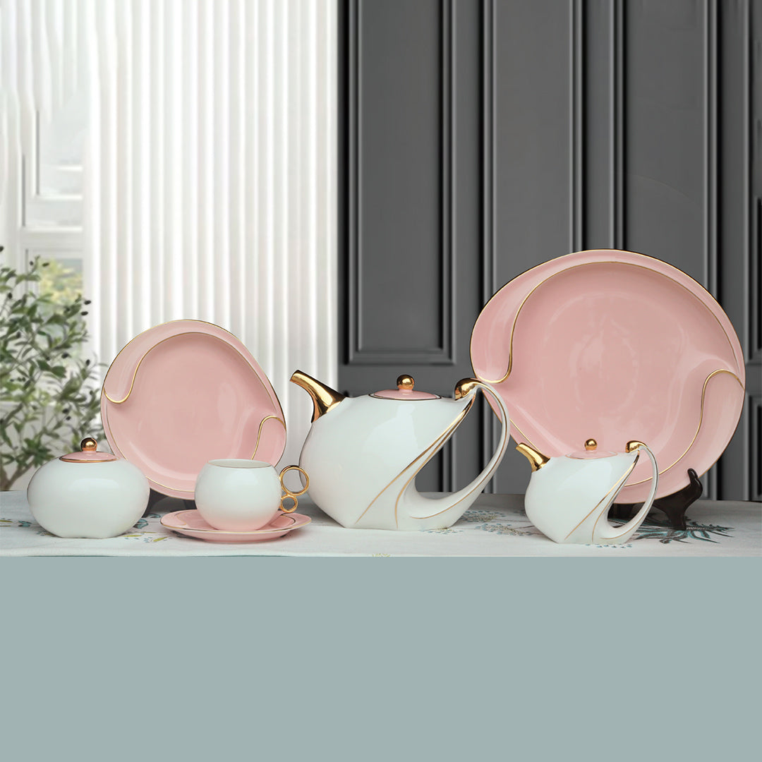 Luxury Tea set Peach