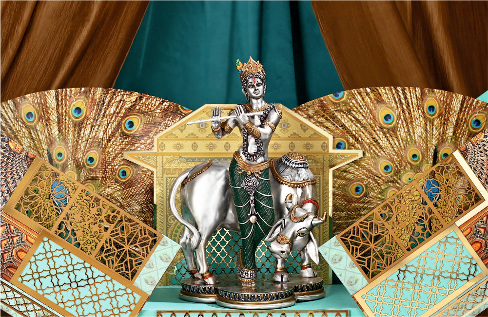Luxurious Krishna-Themed Invitation Box