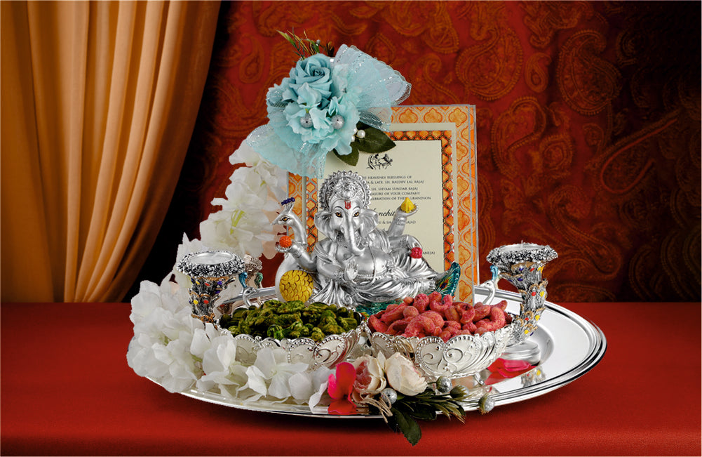 Divine Ganesha Wedding Invitation Platter