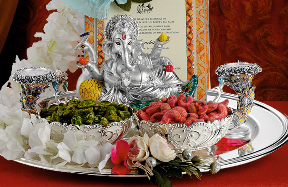 Divine Ganesha Wedding Invitation Platter