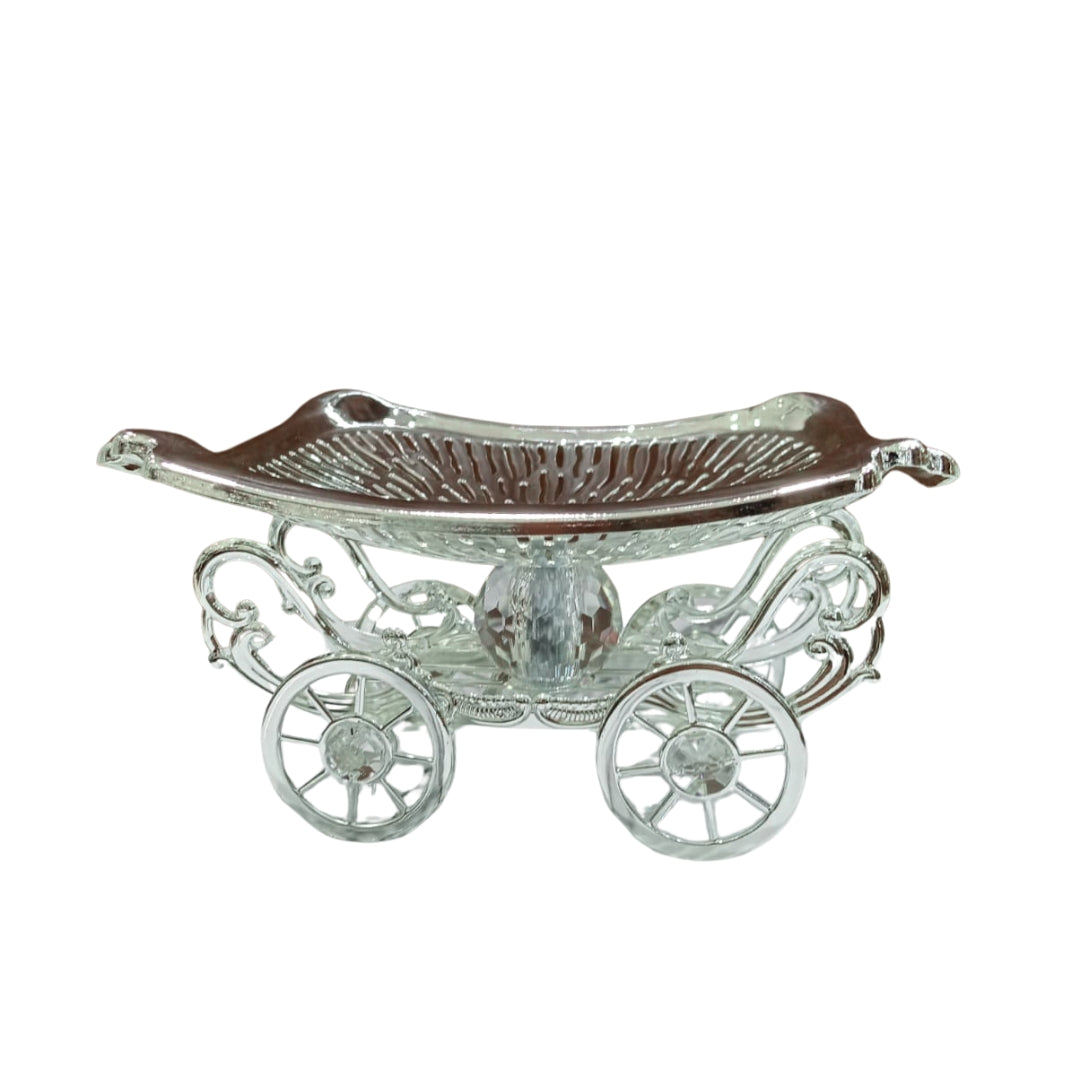 Platter on Wheels Silver