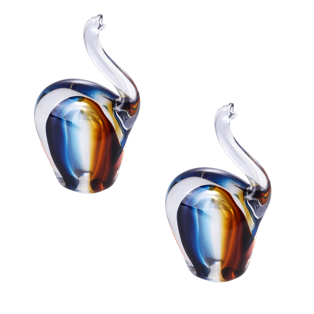 Crystal trunk- Ocean Amber Set of 2