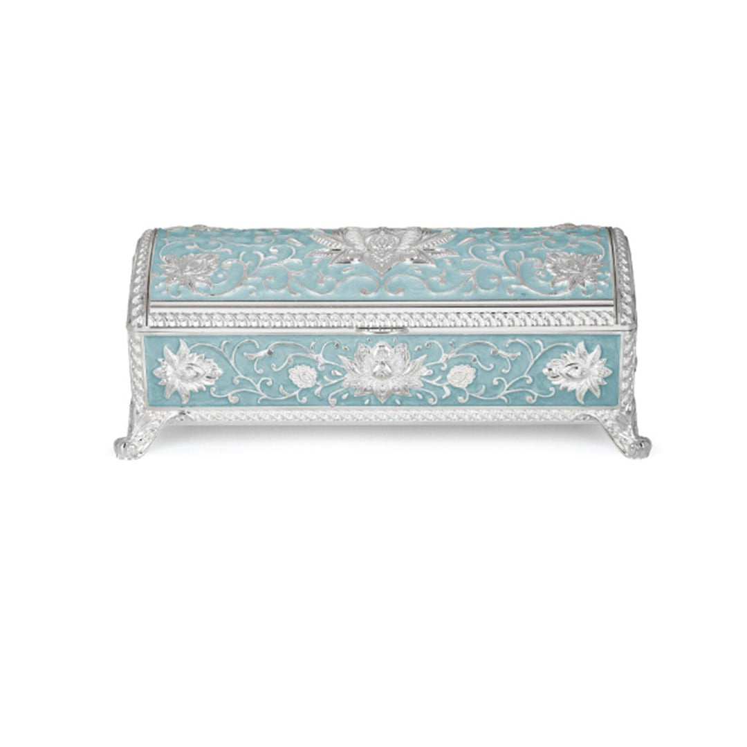 Blue Lotus Vintage Wedding Jewellery Box | Momentz
