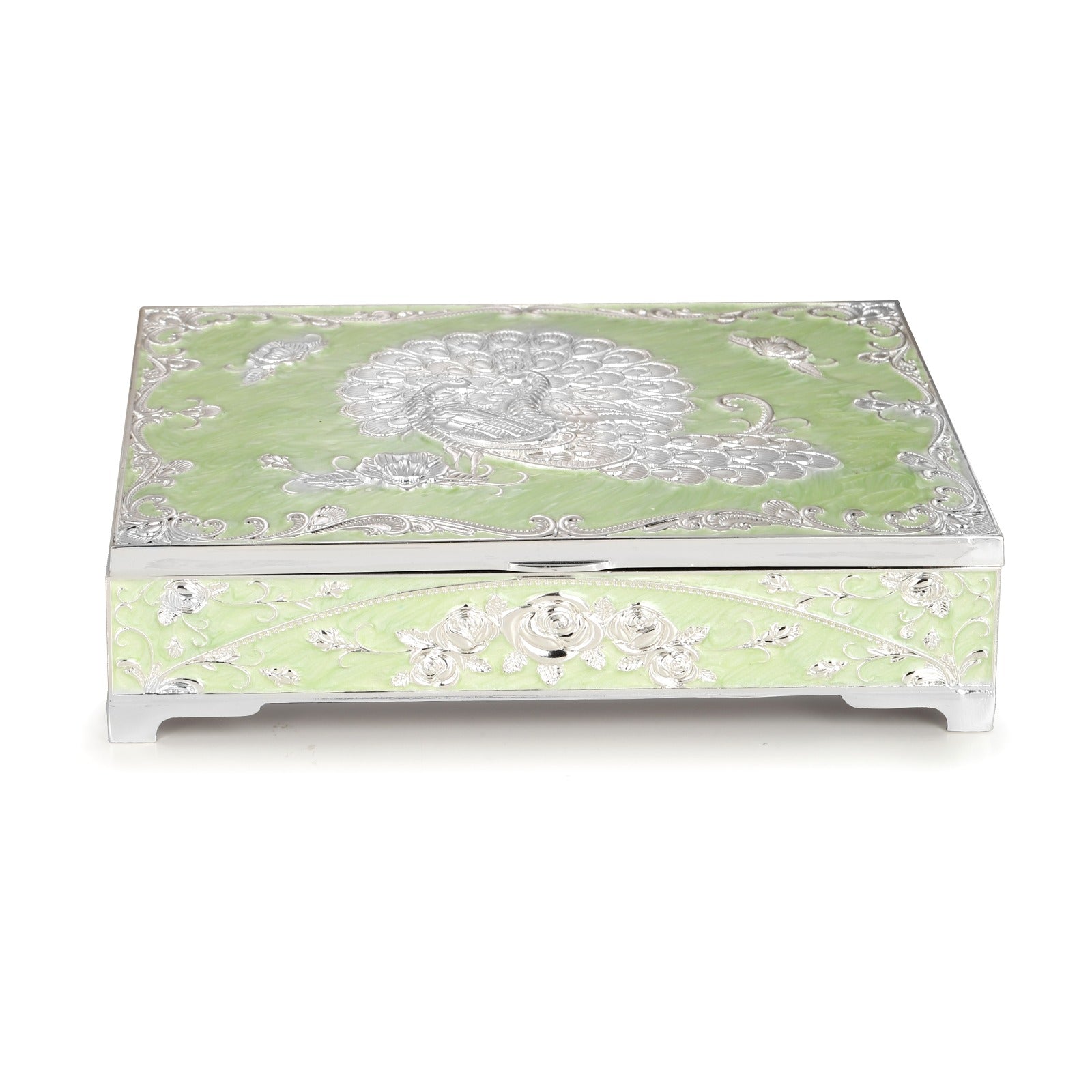 Peacock Dry Fruit Box 4 in 1 (Green) | Buy Dry Fruit Box 4 in 1 Online |  Momentz
