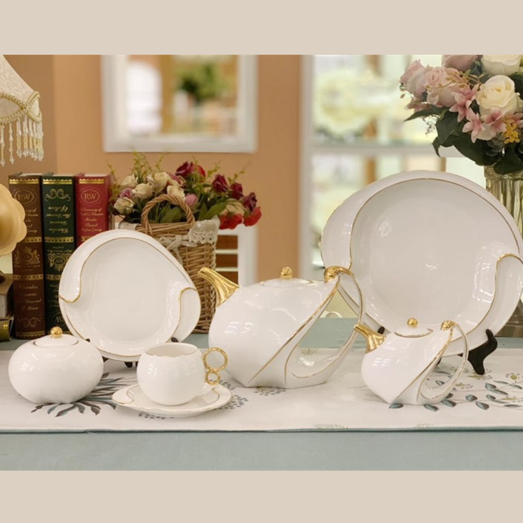 Luxury Tea set White