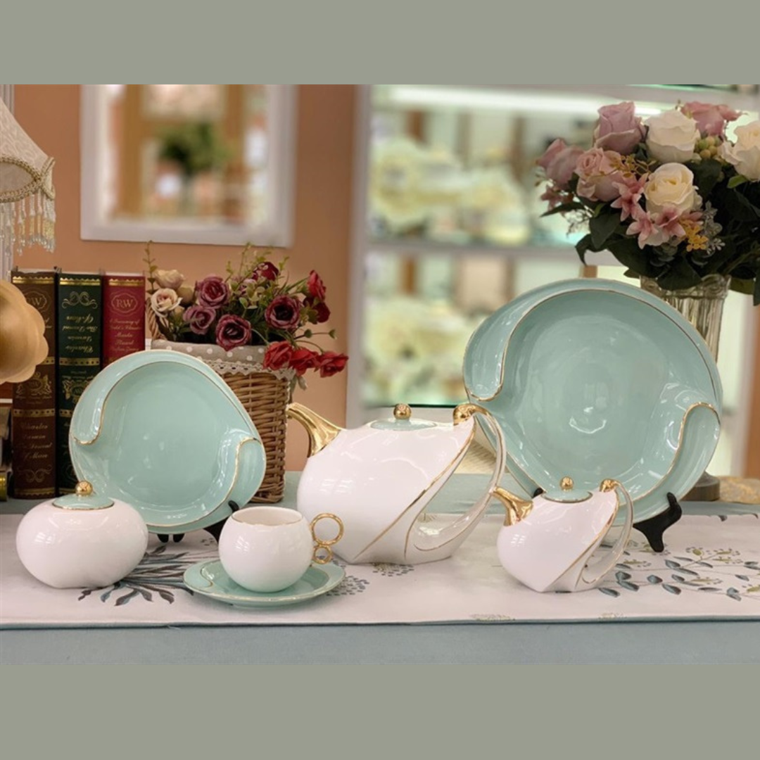 Luxury Tea set Green
