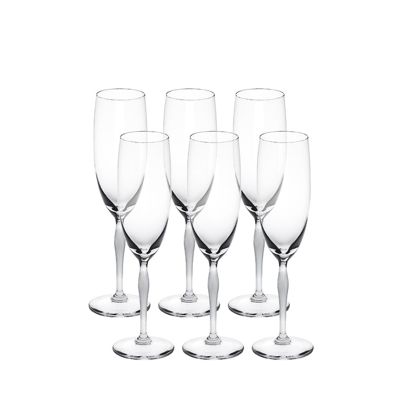 100 Points Champagne Glasses( Set of 6)