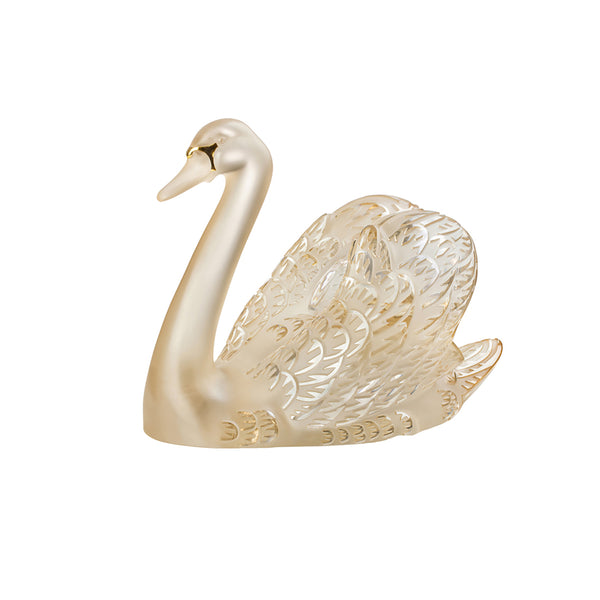 Swan Head Up Figure Gld Luster