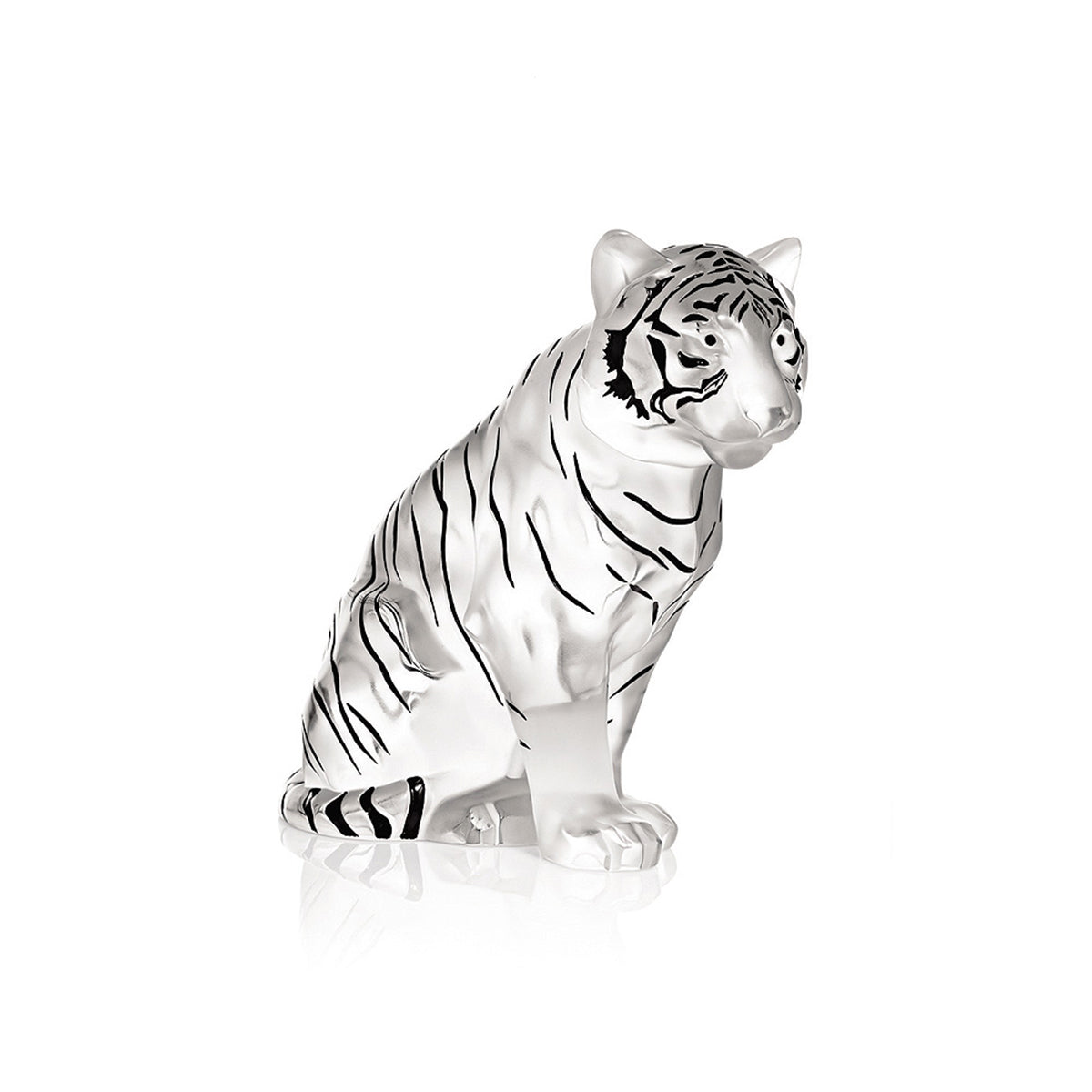Tiger Sitting Black Enamelled
