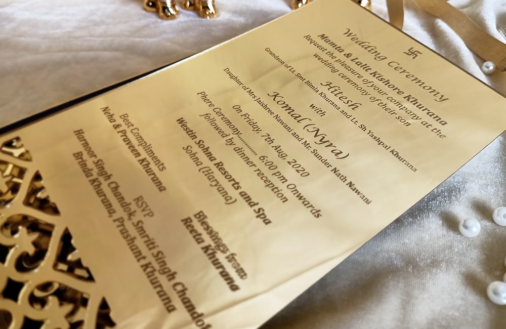 Golden Wedding Dry Fruit Tray with Ganesh Idol and Leaf Bowls