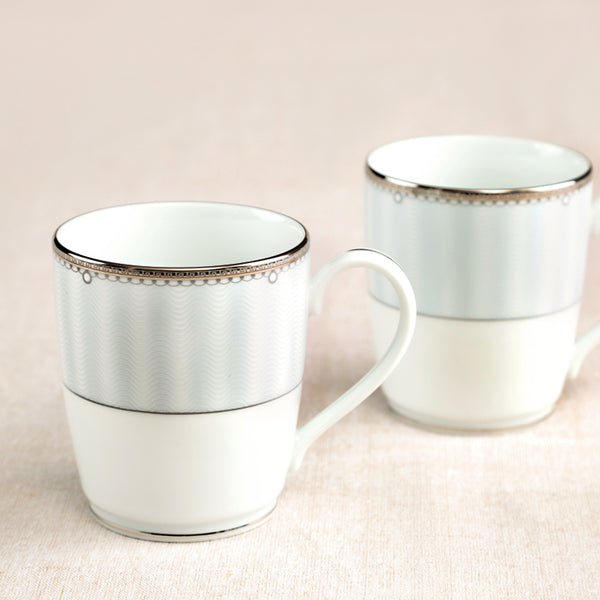 Noritake  Monarch Platinum Coffee mug set (6 pcs)