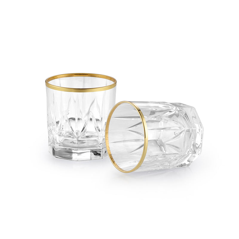 Set of 6 Whisky glasses P-2033- Gold