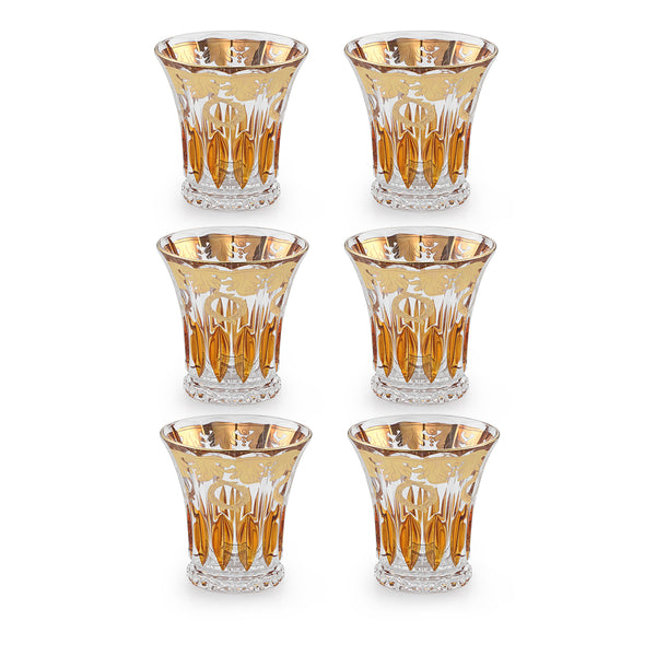 Whisky glasses - Amber gold Set of 6