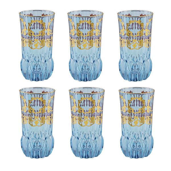 Set of 6 water glasses - Blue