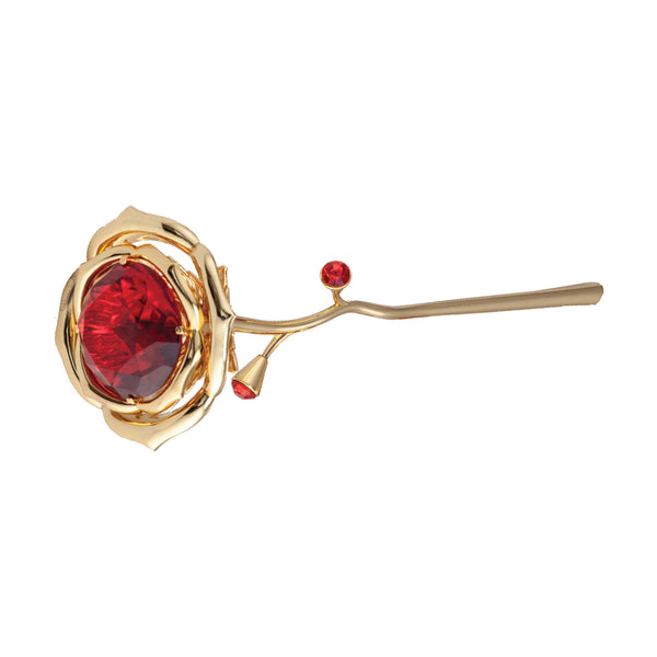 Rose Fig. Red Crystals Gold(L)