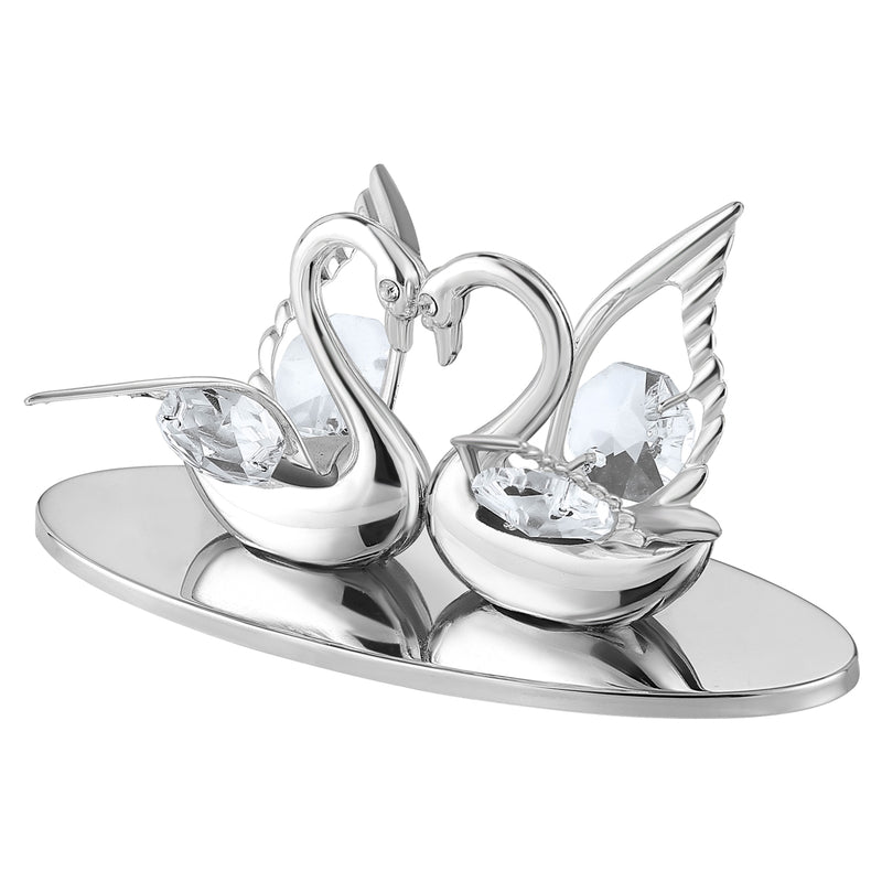 Pair of Swans with crystals