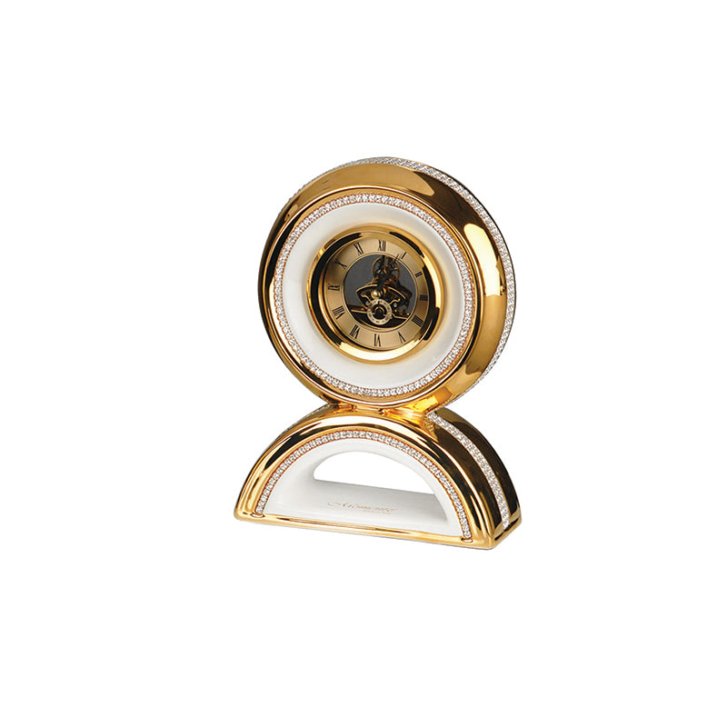 Porc. Clock w.gold