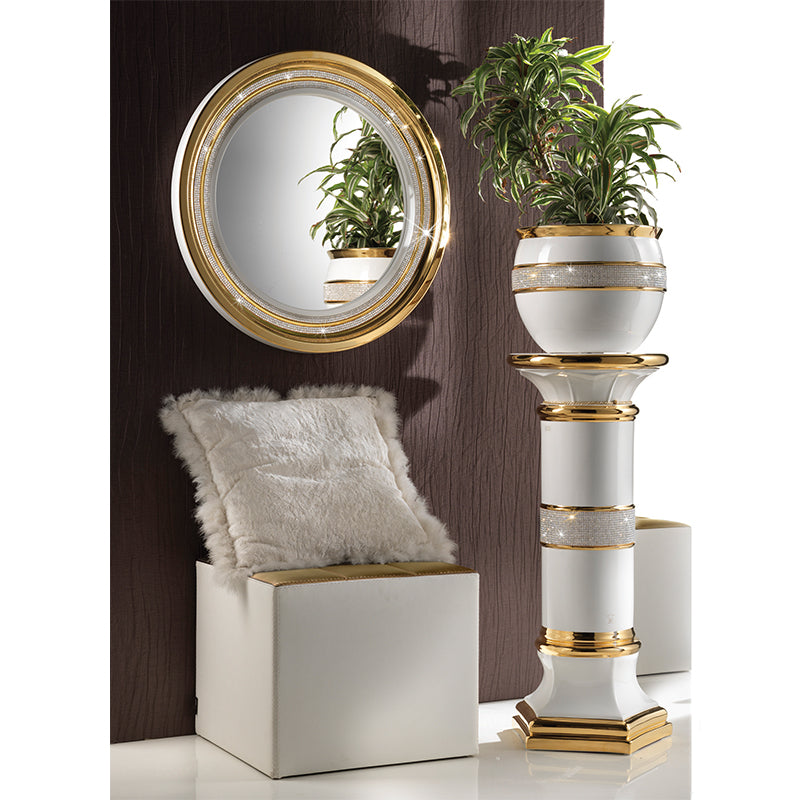 Round White Gold Bowl Porcl.