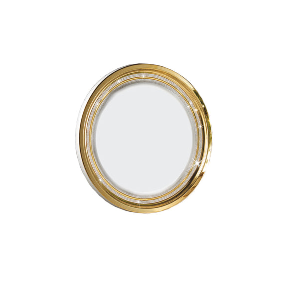 Round Gold Swarovski Mirror