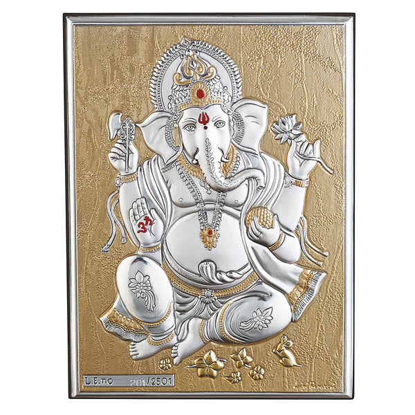 Shri Vinayaka Frame (h-28 cm)- Gold