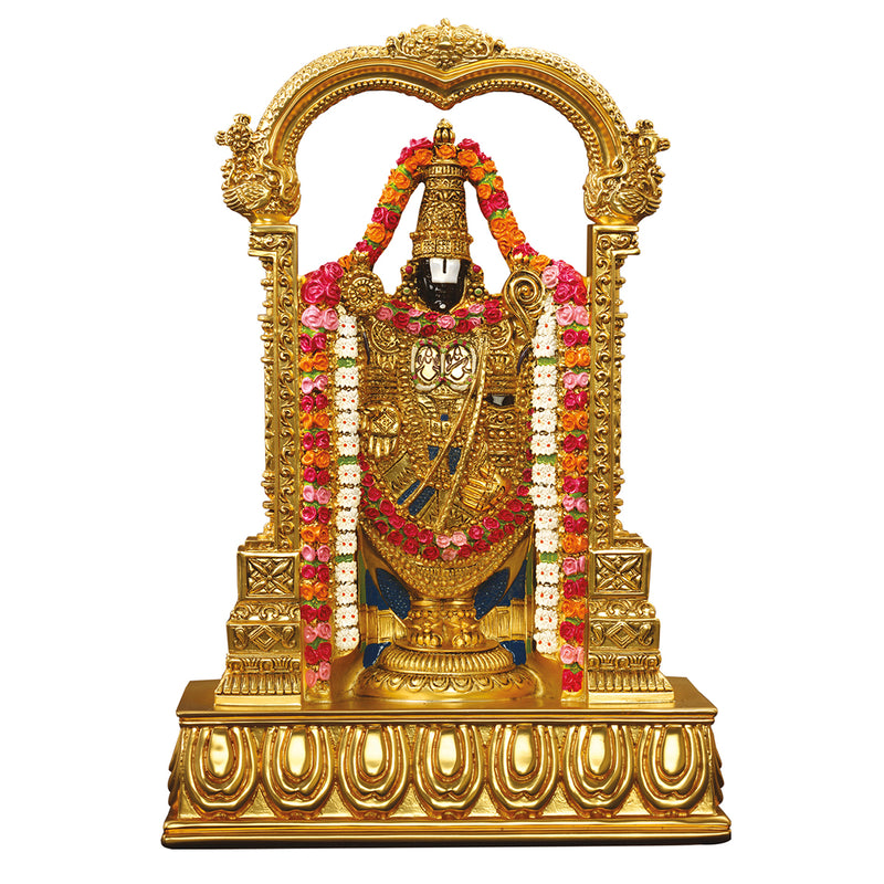 Tirupati Balaji Golden - (h-21 cm)