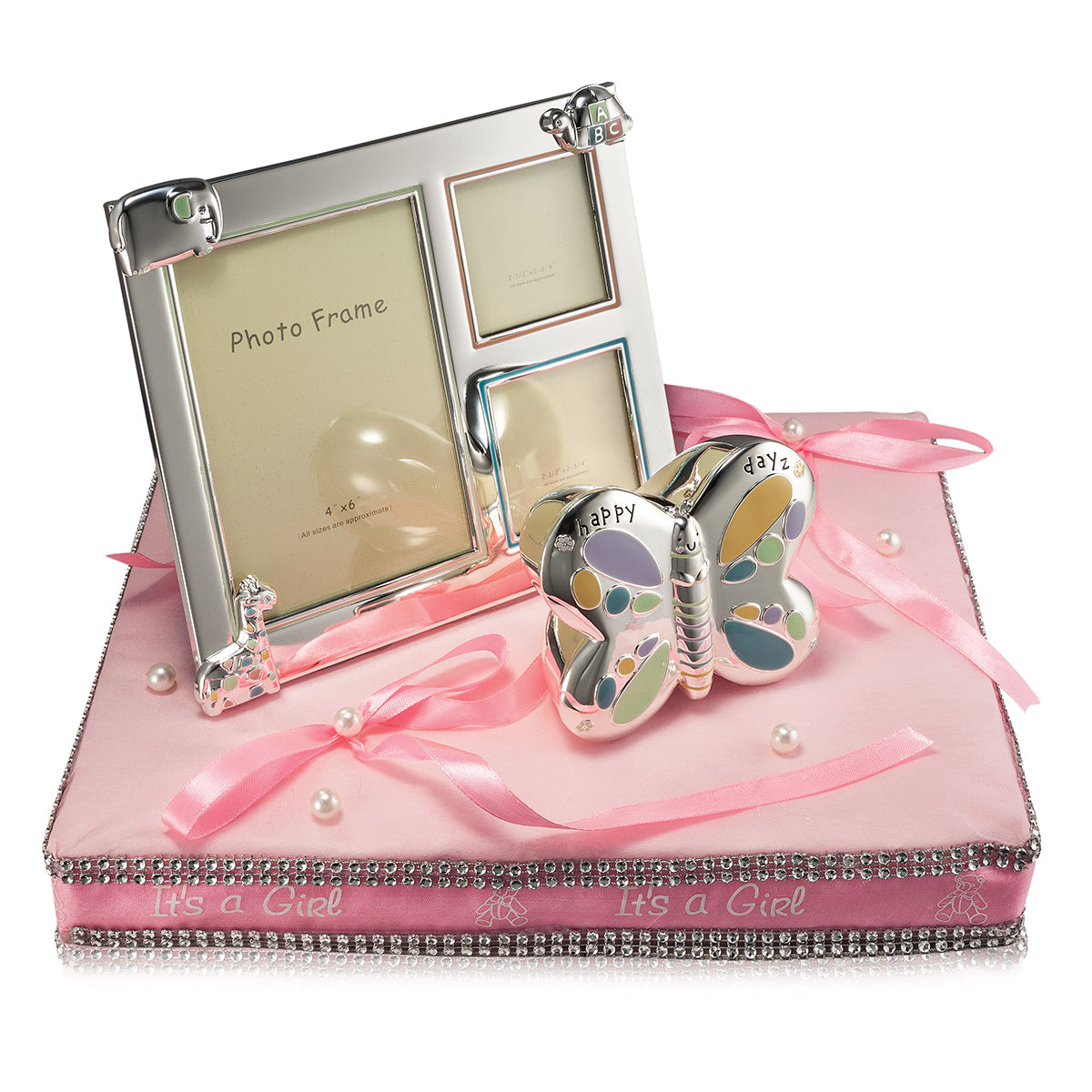 3 in 1 frame + Butterfly Money Bank (pink)