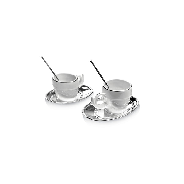 Tea Set- Set of 2 Silver