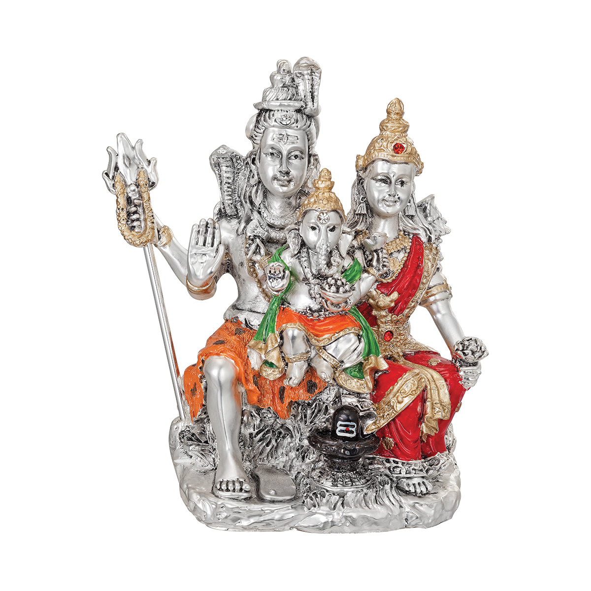 Shiv Parivar (h-14 cm)- Colored
