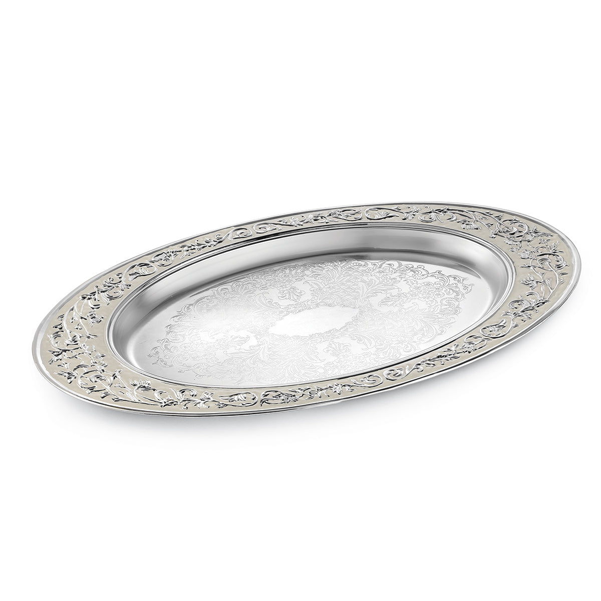 Oval MOP tray L + 4 white cups + sugar bowl MOP