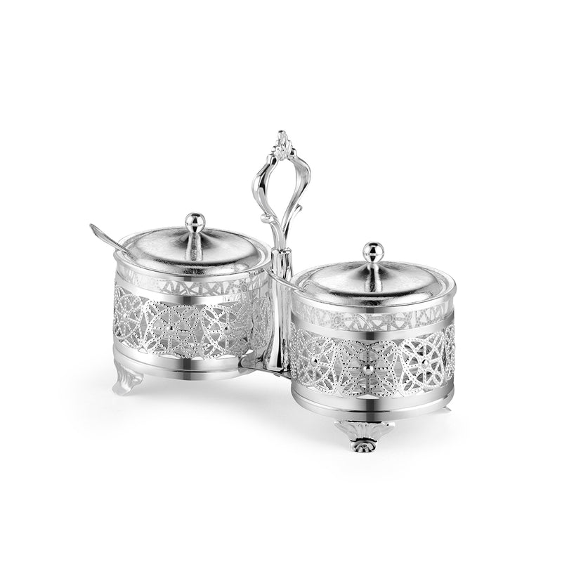 2 in 1 Server Set With Holder- Silver