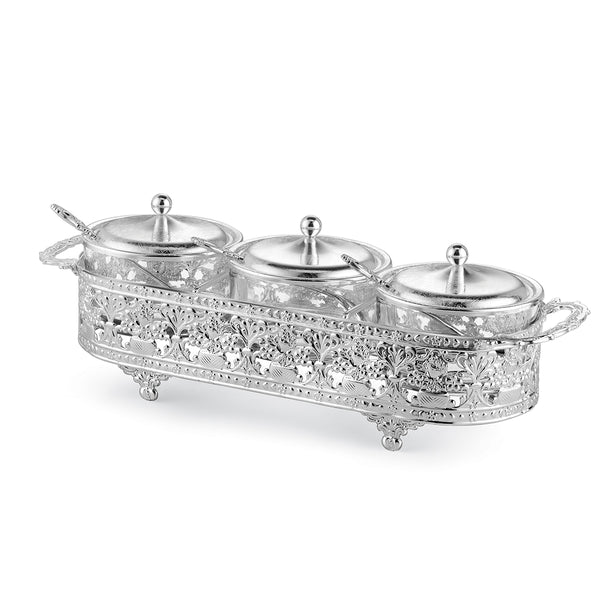 3 in 1 Server Set With handle- Silver