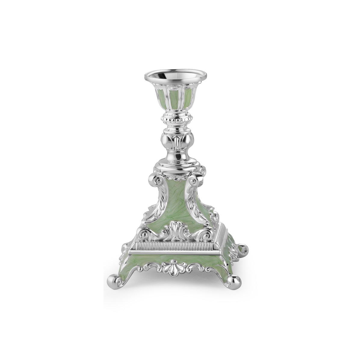 Enamel candle stand - Sea Green