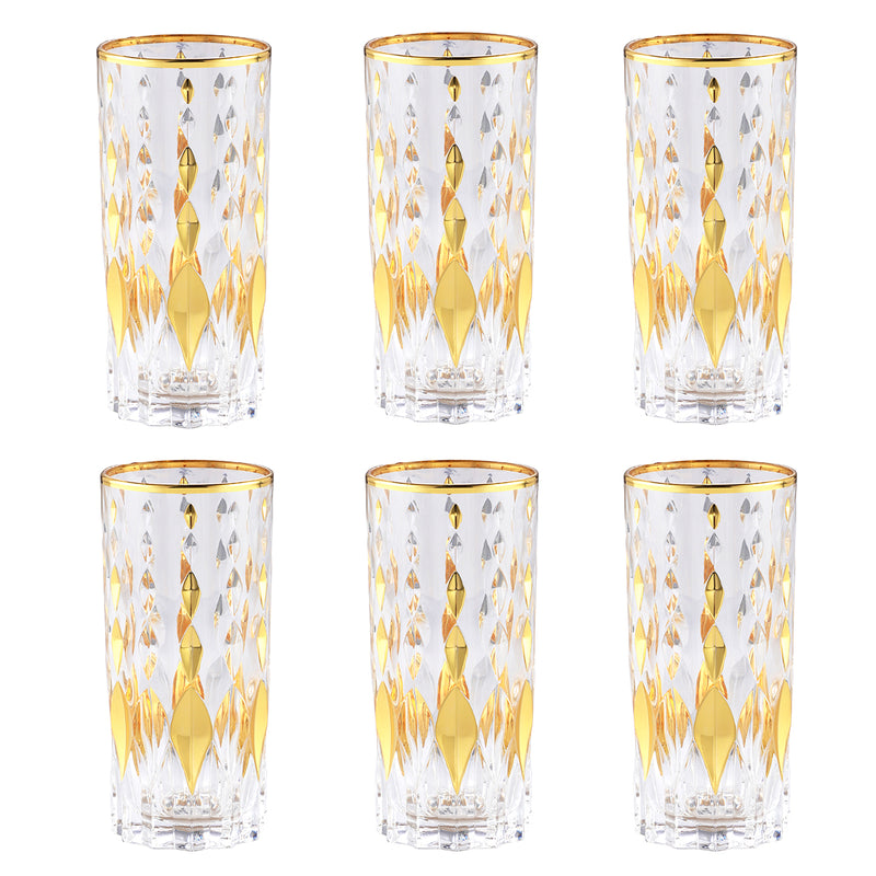 Water glasses- Set of 6 P - 2035- Gold
