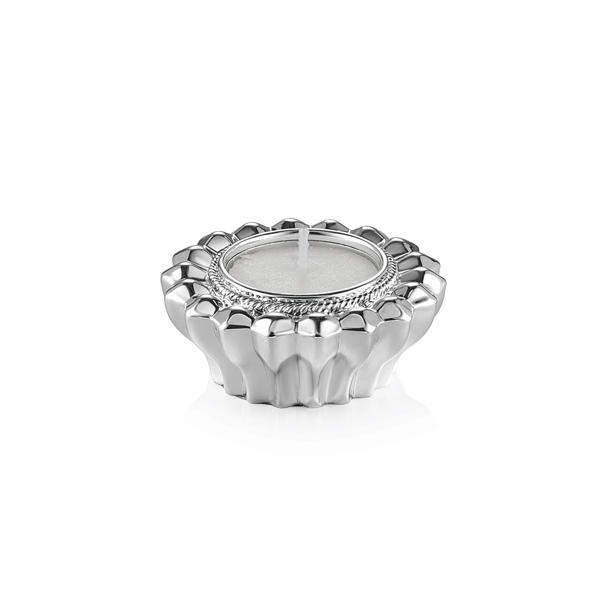 Diamond Tea Light Silver- Set of 2