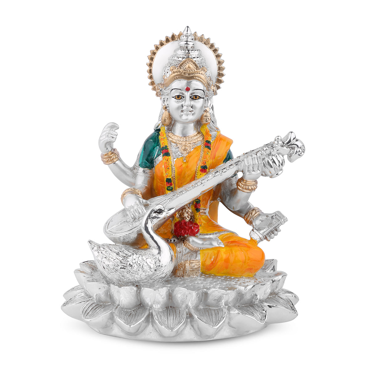 Maa Saraswati ji- Colored Statue