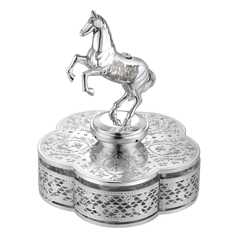 Horse 5pc candy bowl silver