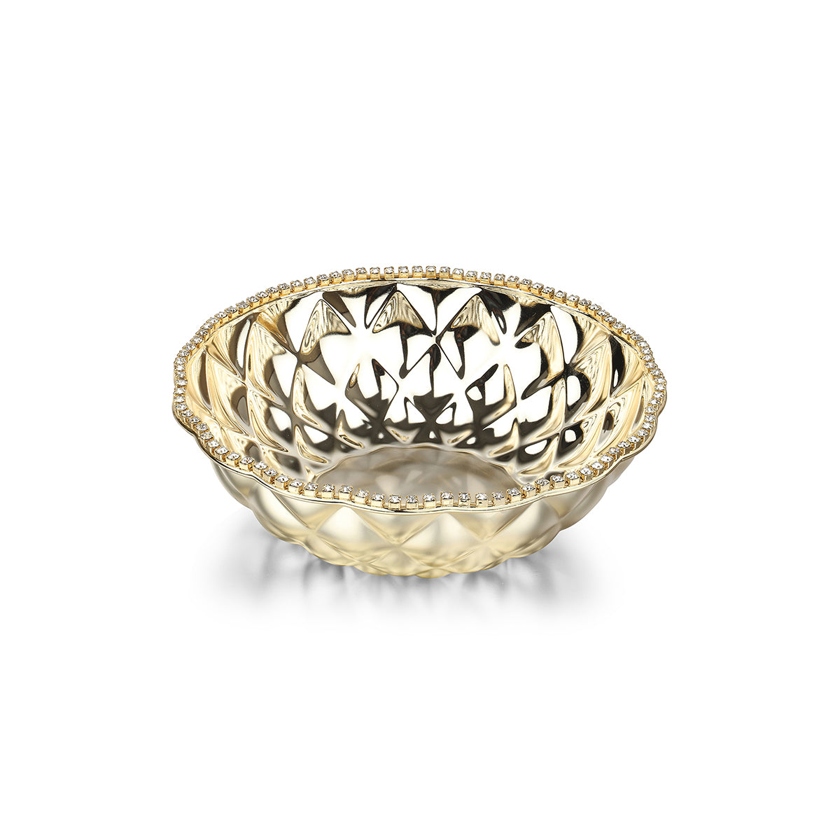 Crystal Bowl large- Gold