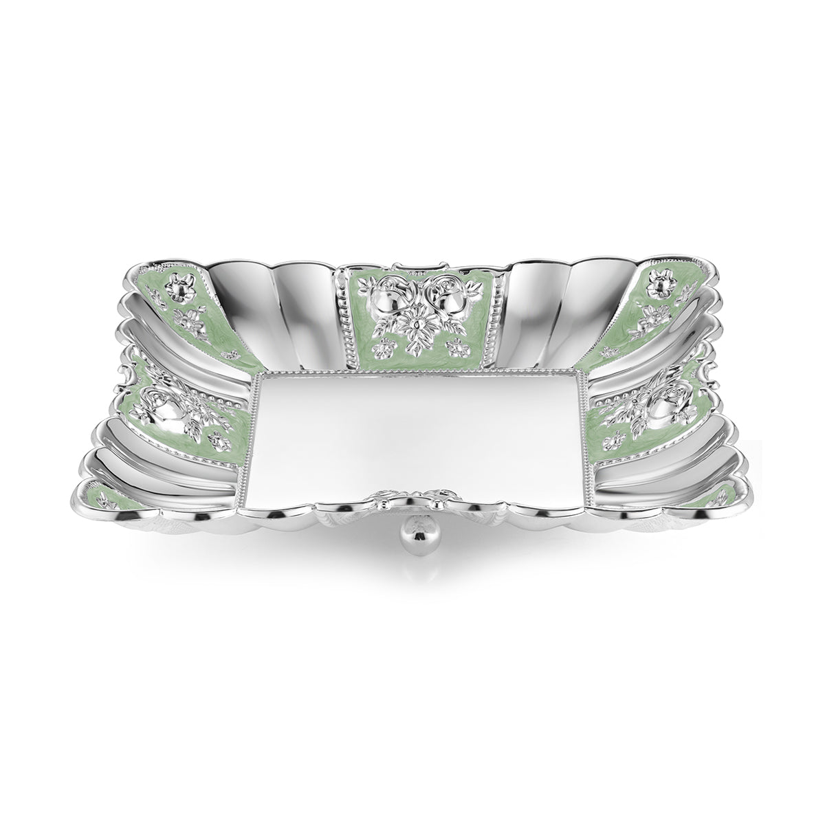 Square Enamel Tray - Sea Green
