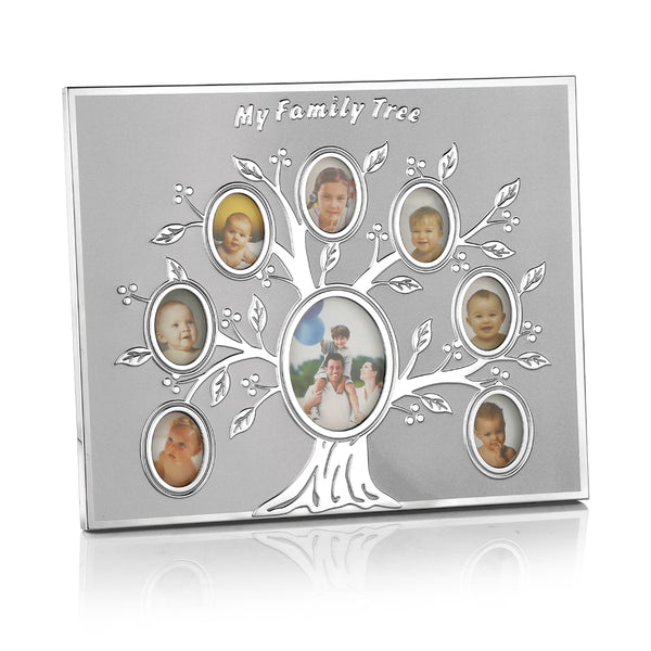 Family Tree Photoframe Silver