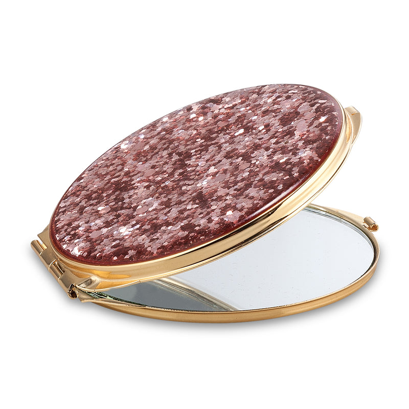 Shimmer Compact Mirror- Pink