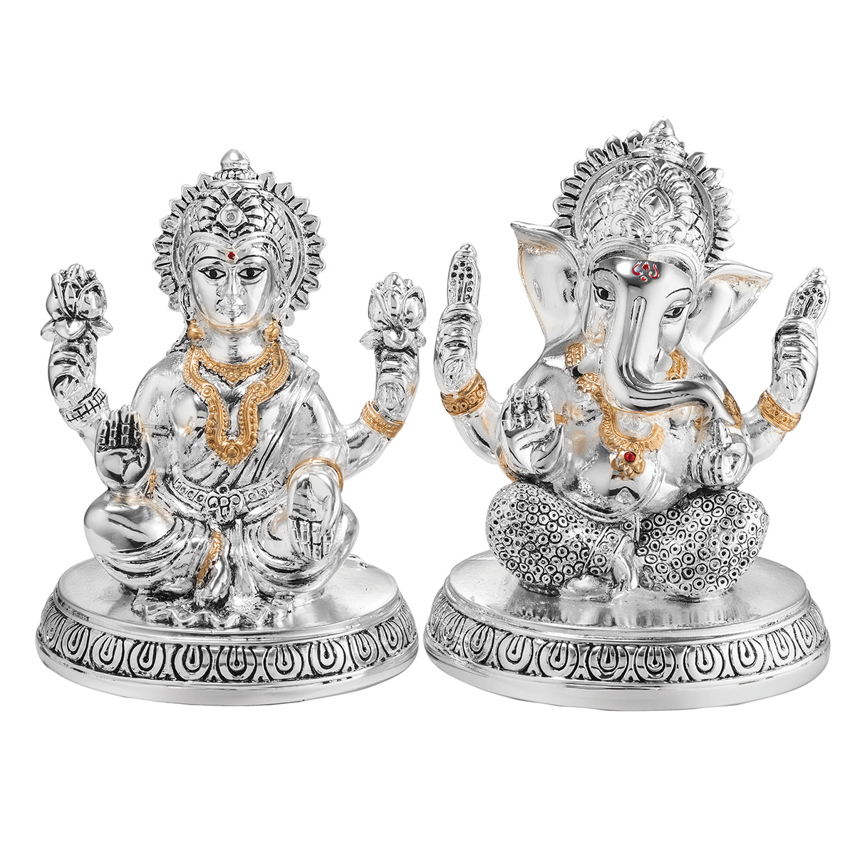 Silver Laxmi Ganesh Pair – Momentz