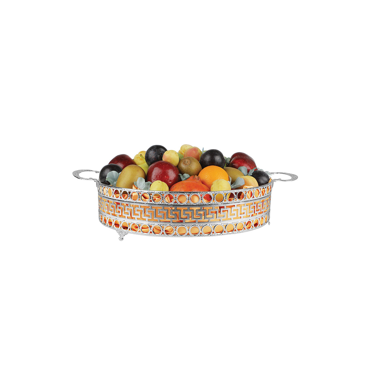 Thal with handle Cutwork Design- Silver