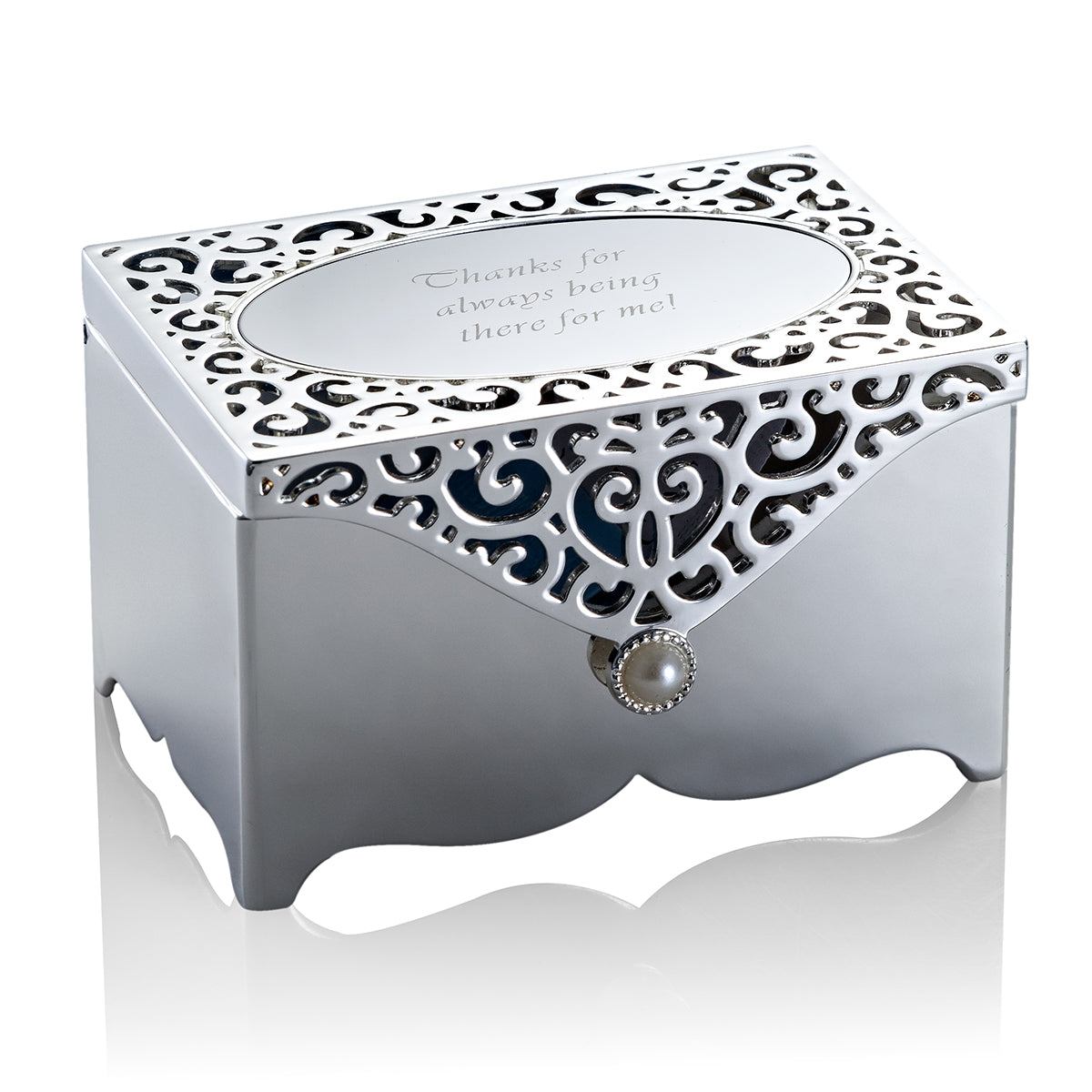 Pierced Jewellery Box Silver