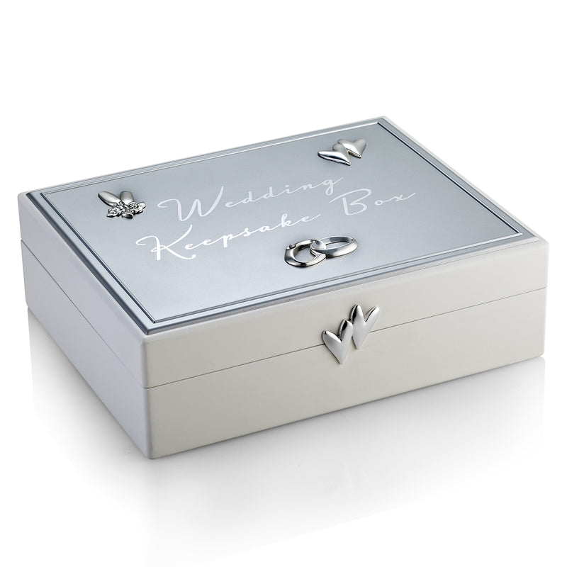 Wedding Keepsake Box- Silver