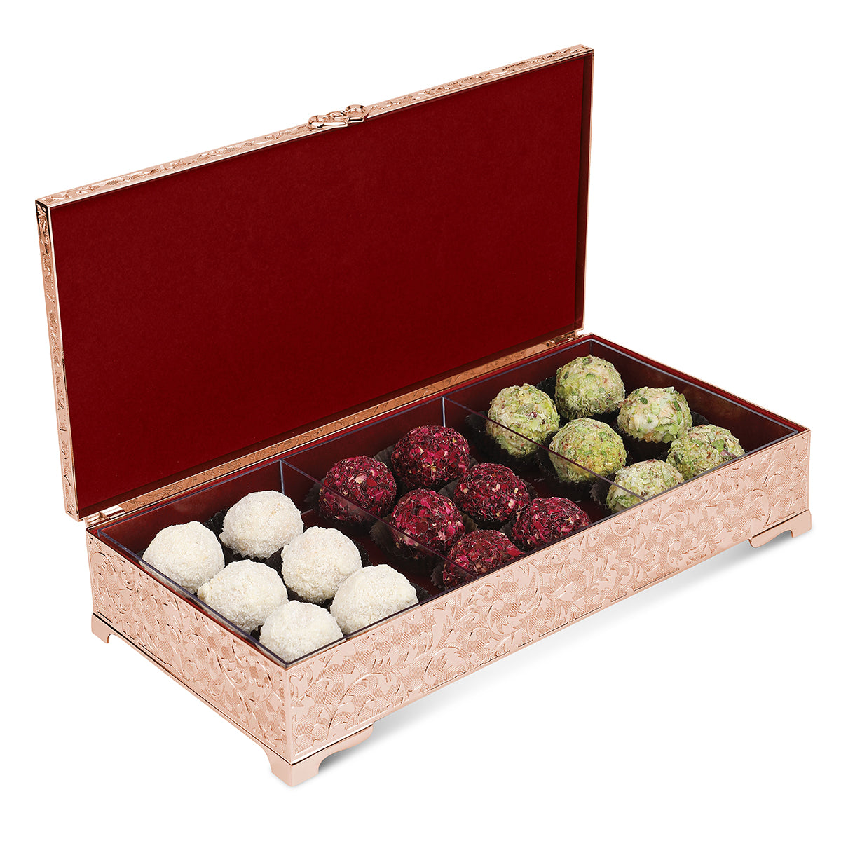 3 in 1 Rose Gold Dry Fruit Box