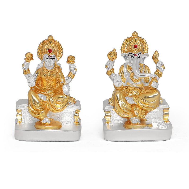 Golden Laxmi Ganesha (h-7 cm) - Gold