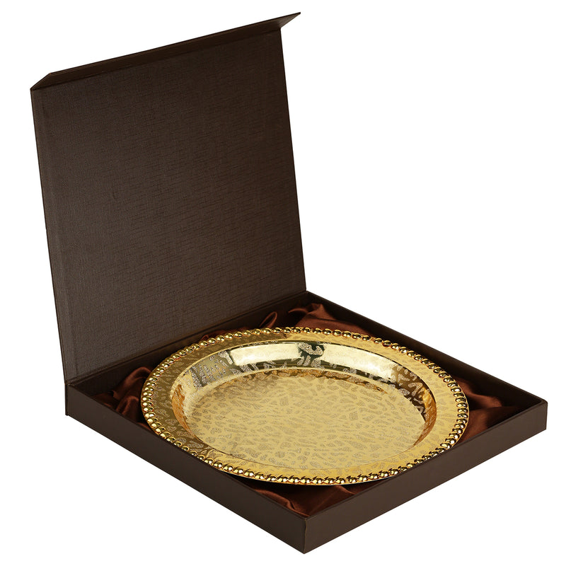 ROUND GOLDEN TRAY small
