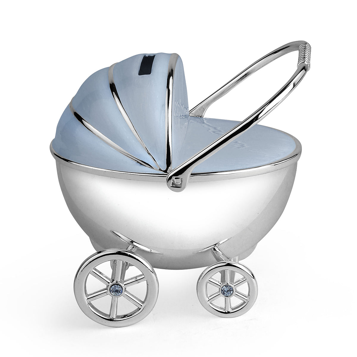 Baby Carriage Money Save Bank Blue