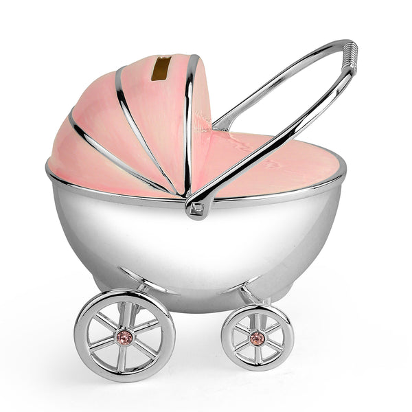 Baby Carriage Money Save Bank Pink