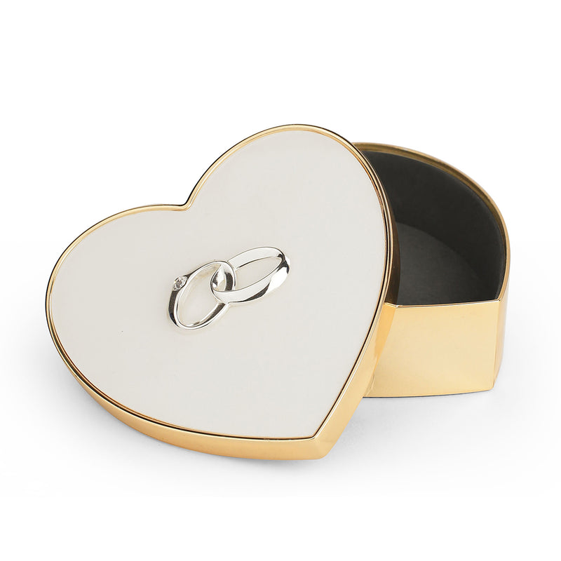 Heart Shape Ring Box-Golden